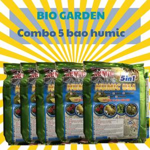 Combo 5 Bao Humic 5 Trong 1 - Phục Hồi, Cải Tạo Đất, Tăng Năng Suất (viên 10kg)